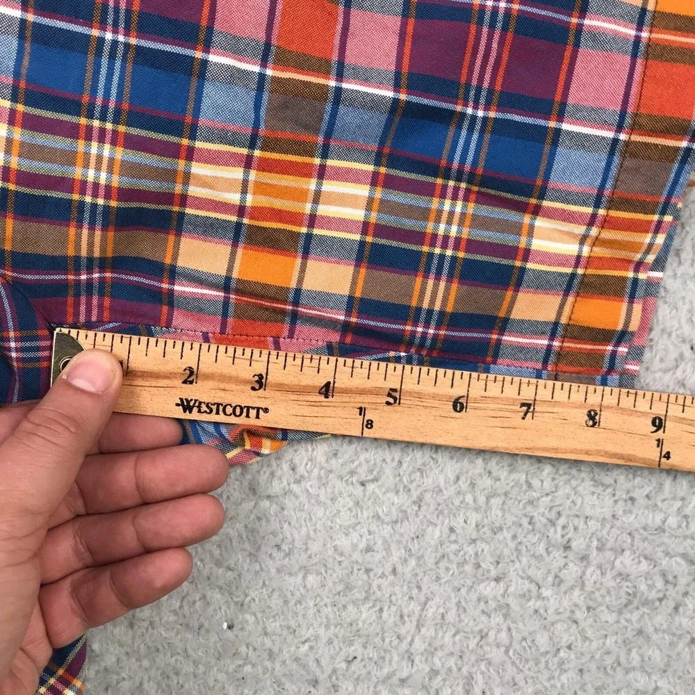 Peter Millar Shorts Mens 34 Colorful Madras Plaid 100% Cotton 8
